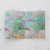 KIKENS, STROMEN, EENVOUDIGERE EGG IN GOUDE BLAUWE  FEESTDAGEN KAART (Binnen)