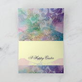 KIKENS, STROMEN, EENVOUDIGERE EGG IN GOUDE BLAUWE  FEESTDAGEN KAART (Binnen)