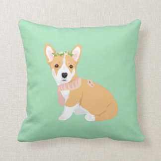 Kiki De Corgi met Roze Shawl Kussen