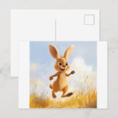 Kiki het konijn briefkaart (Voorkant / Achterkant)