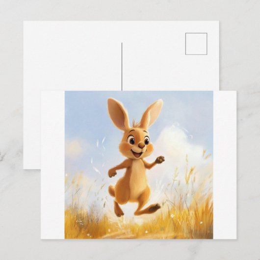 Kiki het konijn briefkaart (Voorkant / Achterkant)