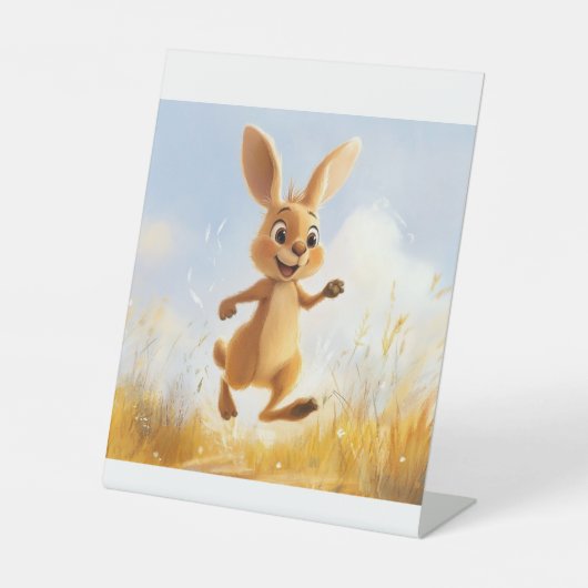 Kiki het konijn reclamebord met voetstuk (Voorkant)