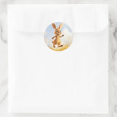 Kiki het konijn ronde sticker (Tas)