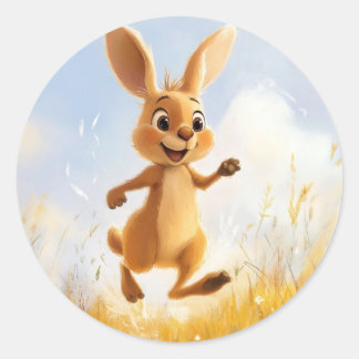 Kiki het konijn ronde sticker