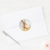 Kiki het konijn ronde sticker (Envelop)