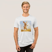 Kiki het konijn Tri-Blend shirt (Voorkant volledig)