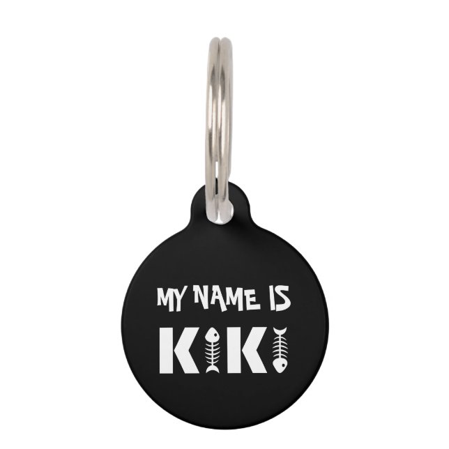 Kiki Kat Pet ID Tag Huisdierpenning (Voorkant)