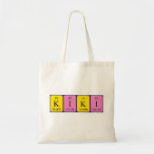 Kiki periodieke tabelnaam canvas tas (Voorkant)