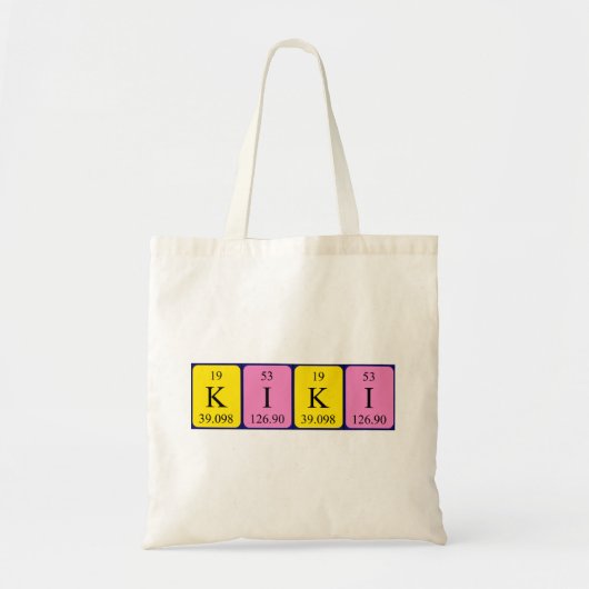 Kiki periodieke tabelnaam canvas tas (Voorkant)