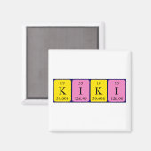 Kiki periodieke tabelnaam magneet (Voorkant / Achterkant)