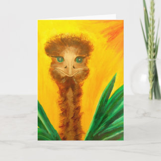 Kiki - Wenskaart van struisvogels Kaart