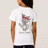 Kikileptop met Kiki de Kung Fu Kitten T-shirt (Achterkant)