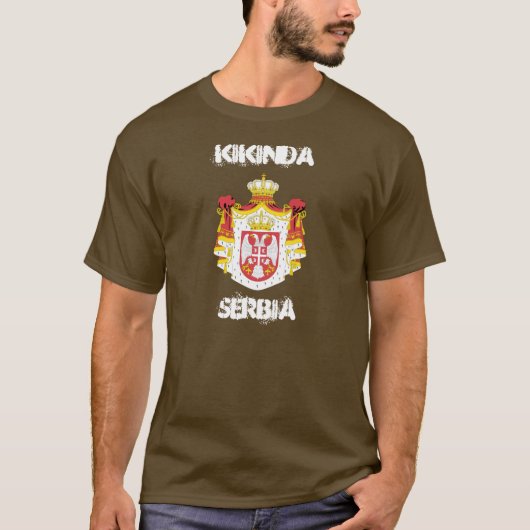 Kikinda, Servië met wapenschild T-shirt (Voorkant)