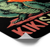 Kikisaurus Dino Dinosaur Kiki-saurus T-rex Moeder' Poster (Hoek)