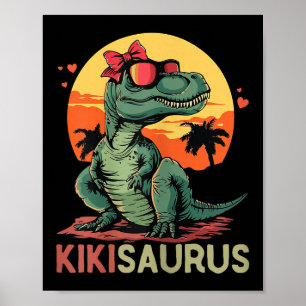 Kikisaurus Dino Dinosaur Kiki-saurus T-rex Moeder' Poster