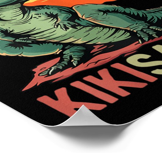 Kikisaurus Dino Dinosaur Kiki-saurus T-rex Mother' Poster (Hoek)