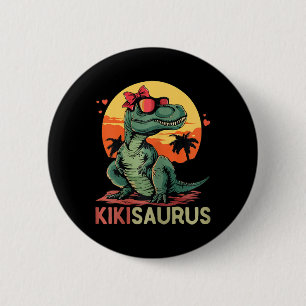 Kikisaurus Dino Dinosaur Kiki-saurus T-rex Mother' Ronde Button 5,7 Cm
