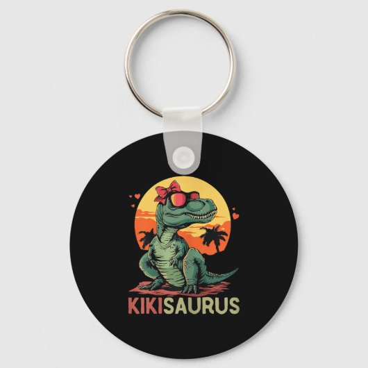 Kikisaurus Dino Dinosaur Kiki-saurus T-rex Mother' Sleutelhanger (Voorkant)