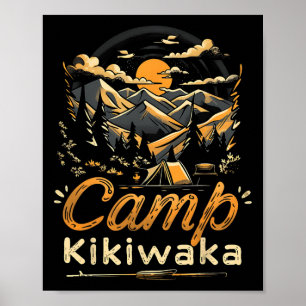Kikiwaka kamperen kampeerder wandelen tent bos ber poster