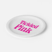 Kikkegelroze Papieren Bordje (Gekanteld)