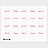 Kikkegelroze Ronde Sticker (Vel)