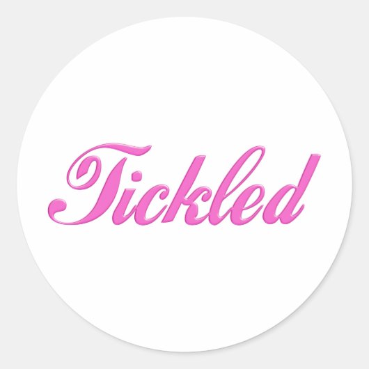 Kikkegelroze Ronde Sticker (Voorkant)