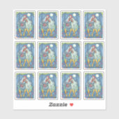 KIKKEN SCHEEPSTUKKEN, HEN EN ROOSTER OP PORCHSWEEK STICKER (Vel)