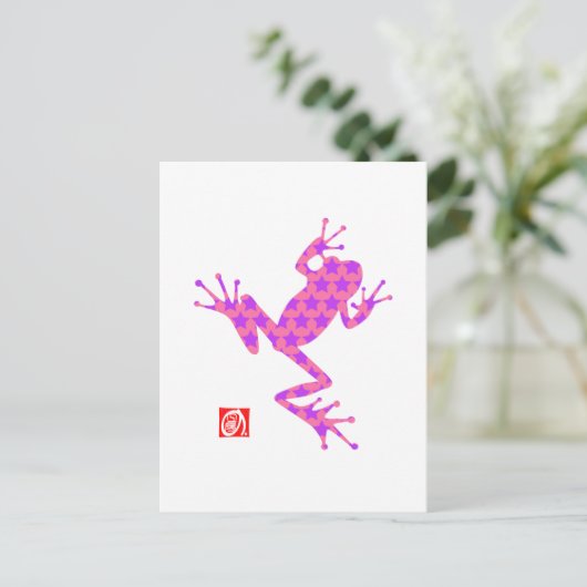 kikker14-3 briefkaart (Staand voorkant)