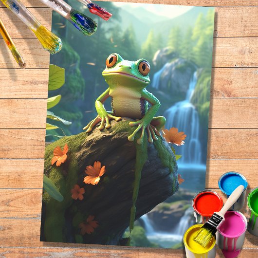 Kikker 1 Decoupage papier