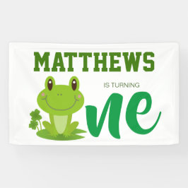 Kikker 1e verjaardag spandoek