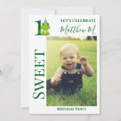 Kikker 1st Birthday partijuitnodiging Kaart (Voorkant)