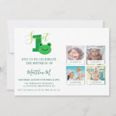 Kikker 1st Birthday partijuitnodiging Kaart (Achterkant)