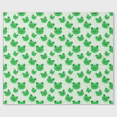 Kikker 1st Birthday Party Green Stippen Cadeaupapier (Vlak)