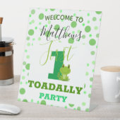 Kikker 1st Birthday party Pedestal Sign Reclamebord Met Voetstuk (Insitu)