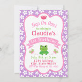 Kikker 1st Birthday Uitnodiging (Voorkant)