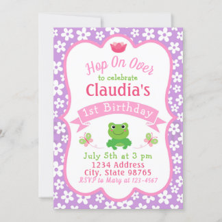 Kikker 1st Birthday Uitnodiging