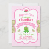 Kikker 1st Birthday Uitnodiging (Voorkant)