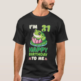 Kikker 21e verjaardagsfeest viering waterlelieblad t-shirt