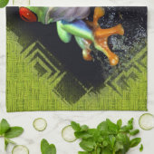 Kikker 3 Voorgestelde keukenhanddoeken (Gevouwen)