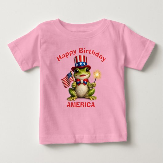 Kikker (3c) Patriottisch Kinder T-Shirt (Voorkant)