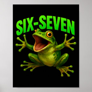 Kikker 67 Meme Zes Zeven Grappig Gen Alpha Poster