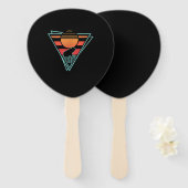 Kikker 80s EDM Synthwave Gift Handwaaier (Voorkant en achterkant)