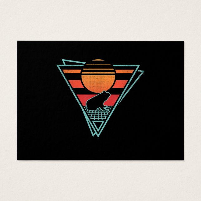 Kikker 80s EDM Synthwave Gift Visitekaartje (Voorkant)