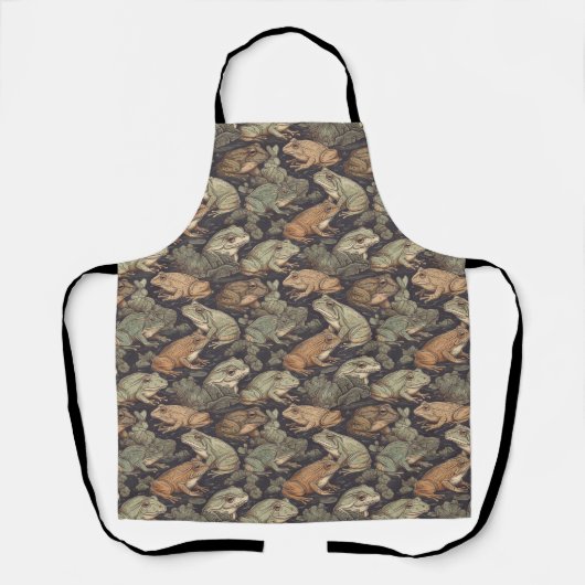 Kikker All-Over Print Apron Schort (Voorkant)