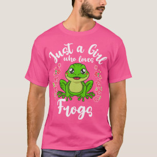 Kikker alleen een meisje dat van kikkers houdt t-shirt