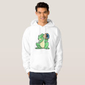 Kikker als astronomie met telescoop hoodie (Voorkant volledig)