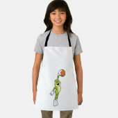 Kikker als Basketballspeler met Basketball.PNG Schort (Insitu)