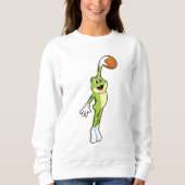 Kikker als Basketballspeler met Basketball.PNG Trui (Voorkant)
