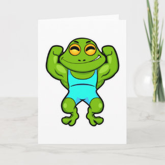 Kikker als bodybuilder bij bodybuilding kaart