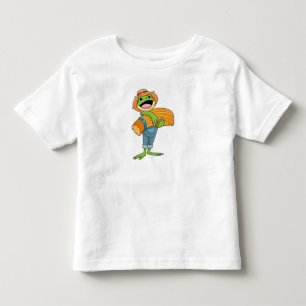 Kikker als boer met stro kinder shirts